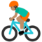 Person Biking - Medium emoji on Google